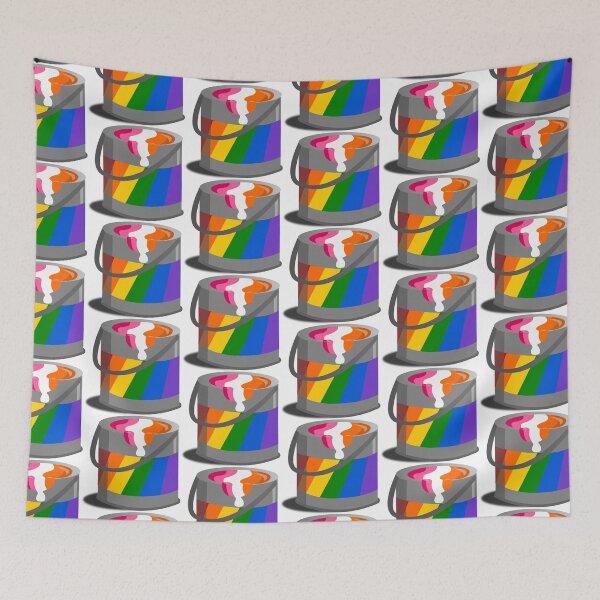 Item preview, Proud Paint Lesbian Flag in a Bucket designed and sold by HarveyHandcraftsandDesigns.