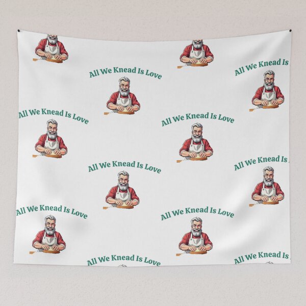 Item preview, All We Knead Is Love Funny Pizza Making Pop Art designed and sold by SaucyFoodTruck.