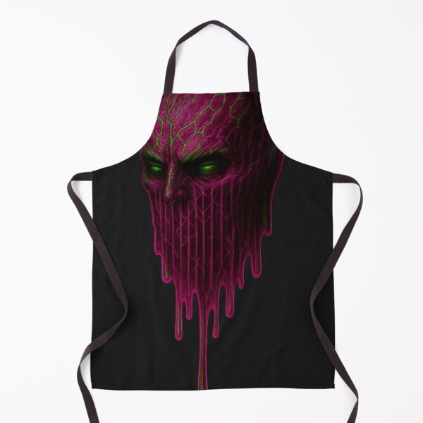 Item preview, Collapse Oracle Head — dripping glyph visage, neon occult designed and sold by Taintedstrokes.