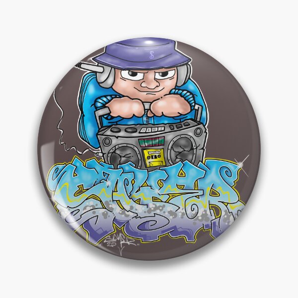 Item preview, Hand drawn OLD SCHOOL boombox character with graffiti lettering  designed and sold by Derailed-Drips.