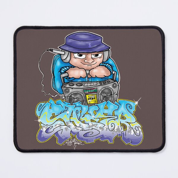 Item preview, Hand drawn OLD SCHOOL boombox character with graffiti lettering designed and sold by Derailed-Drips.