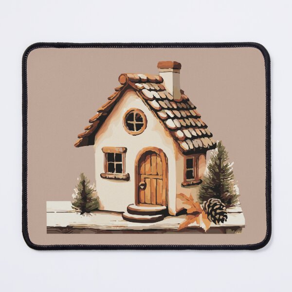 Item preview, Rustic Winter Cottage Cozy Christmas Home Art by Anne Brooke Art designed and sold by Anne Brooke Art.