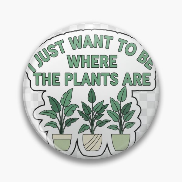 Aperçu de l'œuvre Je veux juste être là où il y a des plantes - Autocollant pour amoureux des plantes créée et vendue par RadioSticker.