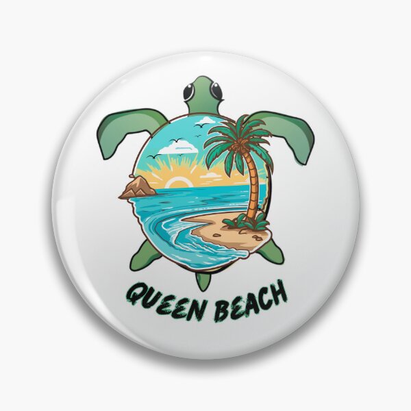Item preview, Turtle queen beach t-shirt, beach summer tee designed and sold by Nanidesign25.