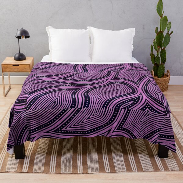 Item preview, Violet Currents – Abstract Line Art in Purple and Black designed and sold by kenglishart.