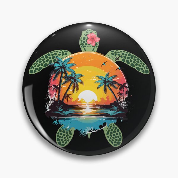 Item preview, Turtle and sunset t-shirt, beach tee designed and sold by Nanidesign25.