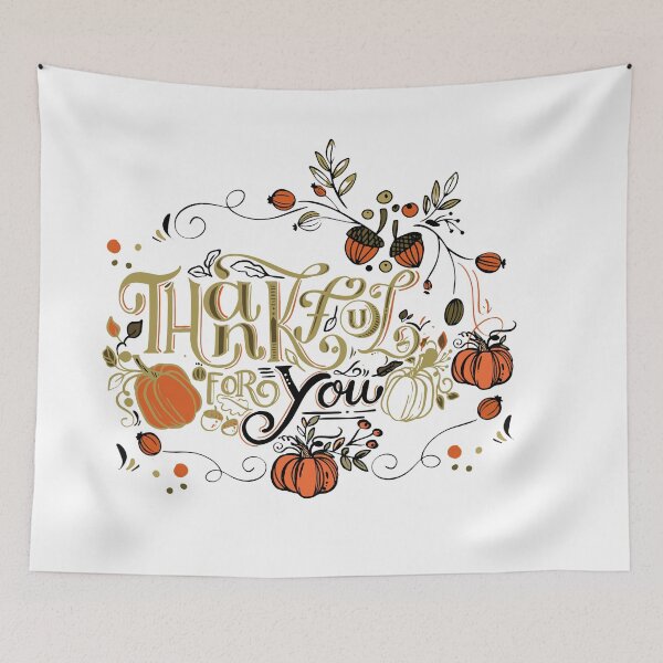 Item preview, Thankful for You Orange & Golden designed and sold by wildwhimsical.