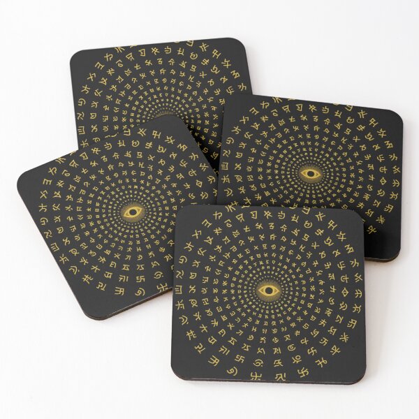 Item preview, Black & Gold Codex Eye — luxe occult spiral designed and sold by Taintedstrokes.