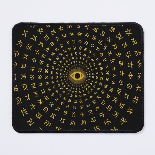 Item preview, Black & Gold Codex Eye — luxe occult spiral designed and sold by Taintedstrokes.