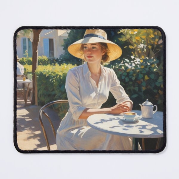 Item preview, Woman at Garden Cafe designed and sold by GenesisArtis.