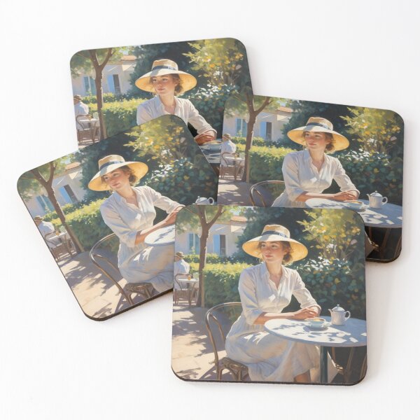 Item preview, Woman at Garden Cafe designed and sold by GenesisArtis.