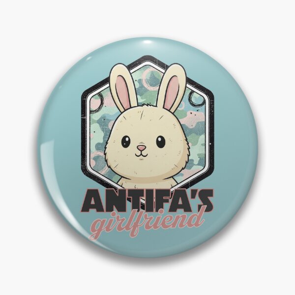 Item preview, ANTIFA’s Girlfriend - Inflatable Bunny Resistance designed and sold by 3MillsDesign.