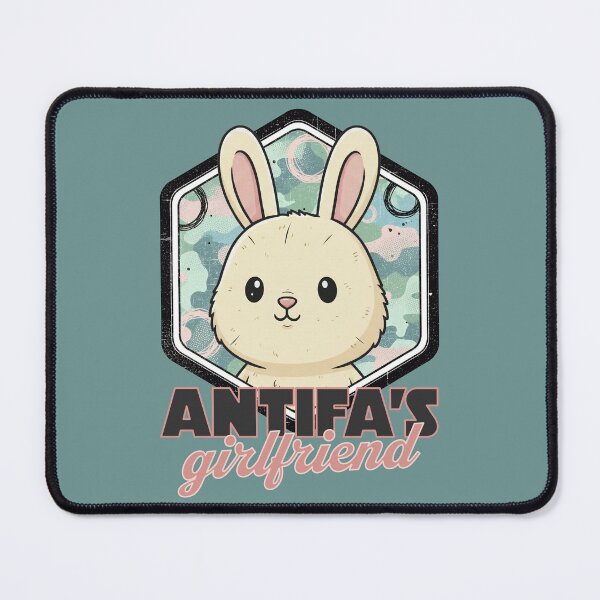 Item preview, ANTIFA’s Girlfriend - Inflatable Bunny Resistance designed and sold by 3MillsDesign.