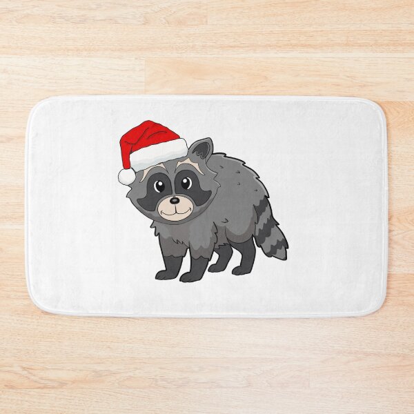 Item preview, Raccoon  with a Christmas Hat designed and sold by irmasarts.