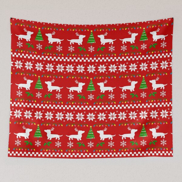 Item preview, Dachshund Ugly Christmas Sweater Design designed and sold by HappyLabradors.