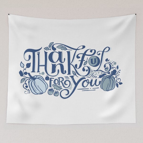 Item preview, Blue Pumpkin Thankful for you Quote designed and sold by wildwhimsical.