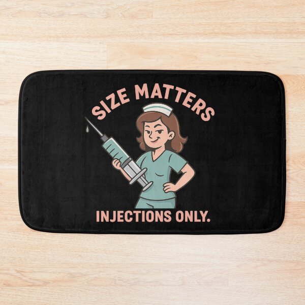 Item preview, Size Matters – Funny Nurse Sticker | Bold Medical Humor “Injections Only” Design designed and sold by Vital Vibes.