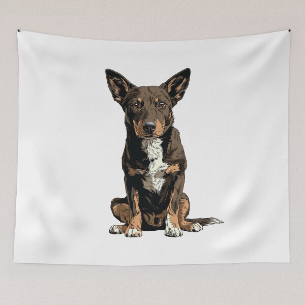 Item preview, Australian Kelpie Dog Illustration designed and sold by whyitsme.