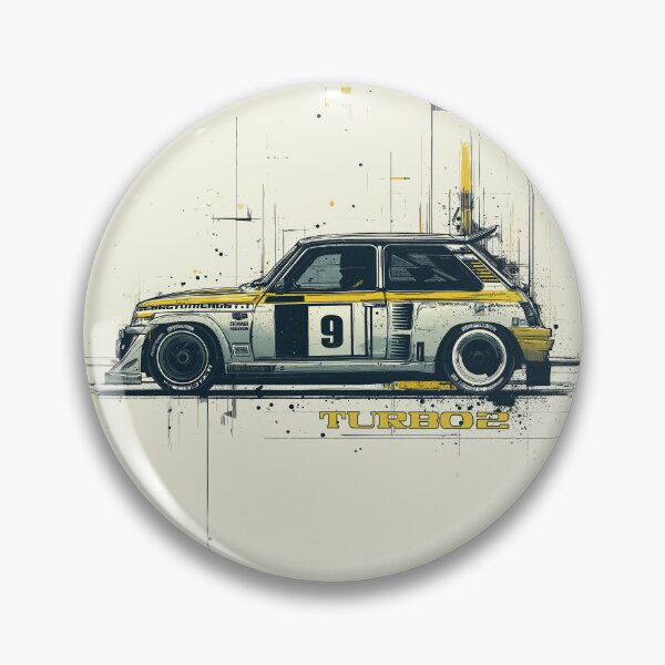 Item preview, Renault 5 turbo GT grunge illustration designed and sold by blackdogshop.