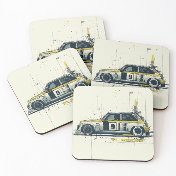 Item preview, Renault 5 turbo GT grunge illustration designed and sold by blackdogshop.