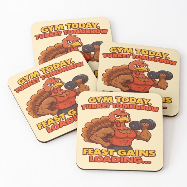 Item preview, Feast Gains Loading – Funny Gym Turkey Design designed and sold by alizo74.