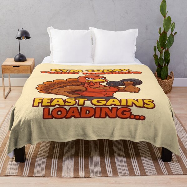 Item preview, Feast Gains Loading – Funny Gym Turkey Design designed and sold by alizo74.