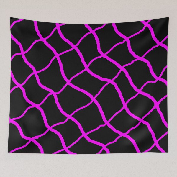 Item preview, Neon Net – Abstract Magenta Grid on Black designed and sold by BulletKitty82.