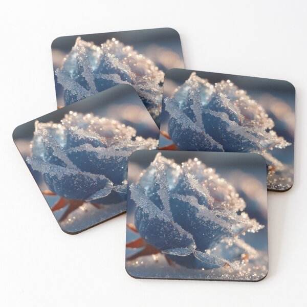 Item preview, Beauty Preserved — Frosted Blue Rose Macro designed and sold by ArgentoArt.
