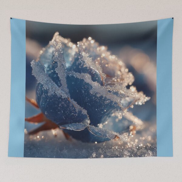 Item preview, Beauty Preserved — Frosted Blue Rose Macro designed and sold by ArgentoArt.
