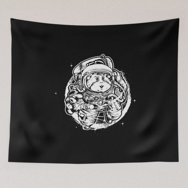 Item preview, Cartoon astronaut hamster on the moon designed and sold by Joncasmiart.