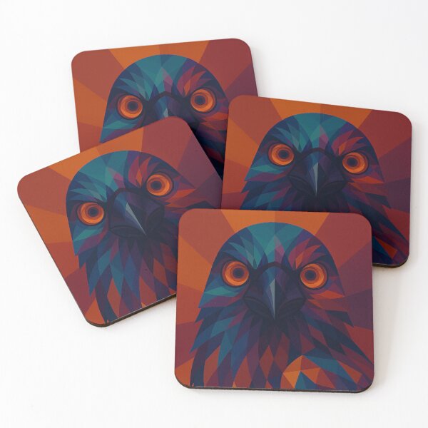 Item preview, Unique Cubist Raven | Owlic Colorful Cubism Geometric Spiritual Bird Art with Optical Illusion And Deep 3D Light designed and sold by Owlic.artwear.