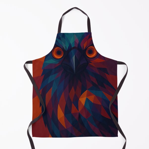 Artikelvorschau, Einzigartiger kubistischer Rabe | Eulenhafte, farbenfrohe, geometrische, spirituelle Vogelkunst im Kubismus mit optischer Täuschung und tiefem 3D-Licht entworfen und verkauft von Owlic.artwear.