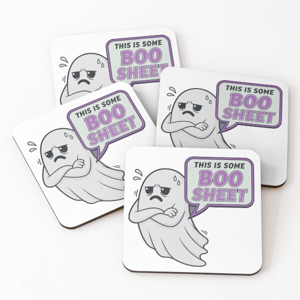 Item preview, Grumpy Ghost "This is Some Boo Sheet" Halloween Pun designed and sold by MRMDesign90.