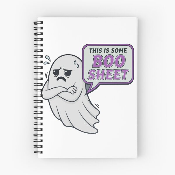 Item preview, Grumpy Ghost "This is Some Boo Sheet" Halloween Pun designed and sold by MRMDesign90.