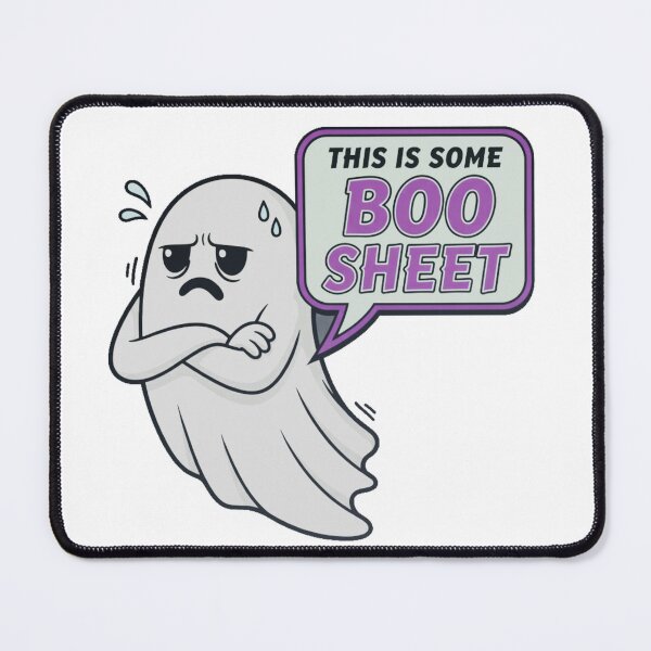 Item preview, Grumpy Ghost "This is Some Boo Sheet" Halloween Pun designed and sold by MRMDesign90.