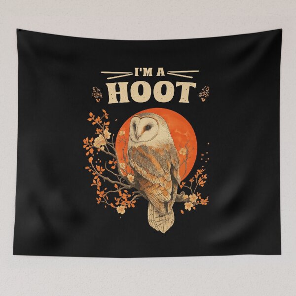 Item preview, I'm A Hoot" Barn Owl with Orange Moon - Beautiful Owl Pun Design designed and sold by LashondaGreen89.
