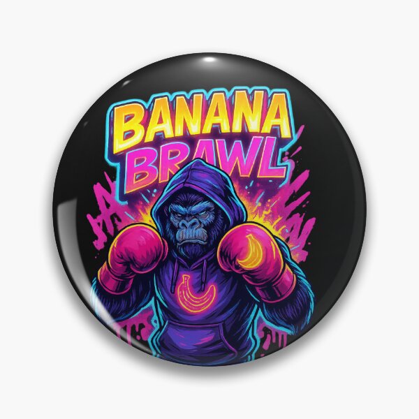 Item preview, Banana Brawl – Neon Street Boxing Ape designed and sold by Thaivi Design.