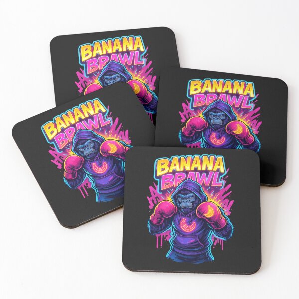 Item preview, Banana Brawl – Neon Street Boxing Ape designed and sold by Thaivi Design.