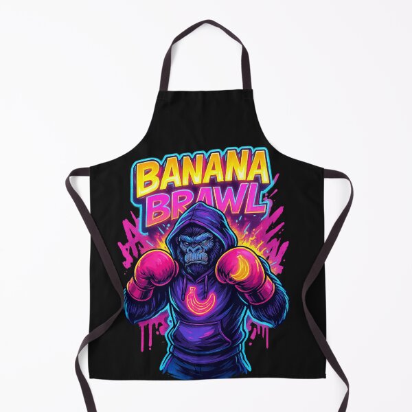 Item preview, Banana Brawl – Neon Street Boxing Ape designed and sold by Thaivi Design.