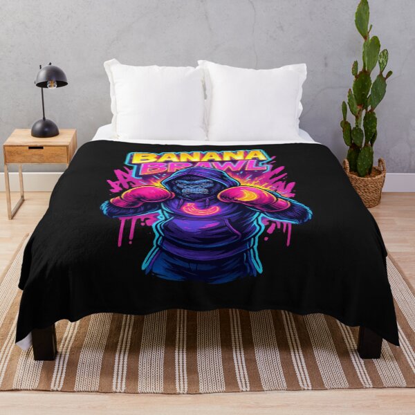 Item preview, Banana Brawl – Neon Street Boxing Ape designed and sold by Thaivi Design.