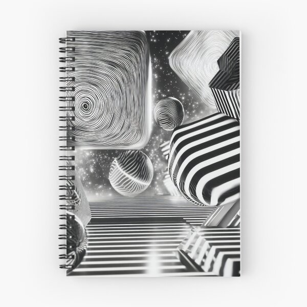 Item preview, Monochrome Abstract 3D Spheres – Futuristic Black and White Geometric Optical Illusion Art designed and sold by Grafititee.