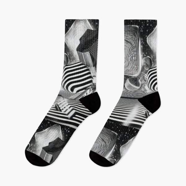 Item preview, Monochrome Abstract 3D Spheres – Futuristic Black and White Geometric Optical Illusion Art designed and sold by Grafititee.