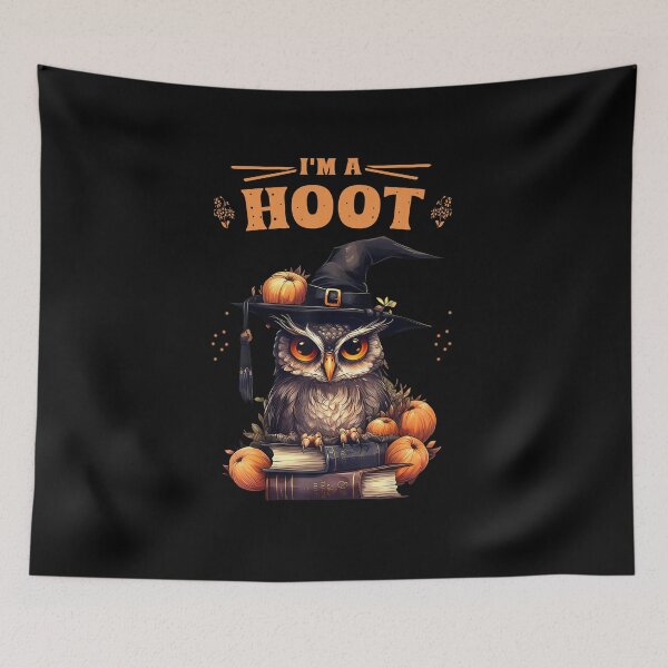 Item preview, I'm A Hoot" Witch Owl with Pumpkins - Halloween Owl Pun Design designed and sold by LashondaGreen89.