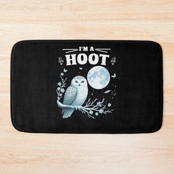 Item preview, I'm A Hoot" Snowy Owl with Moon - Elegant Owl Pun Design designed and sold by LashondaGreen89.