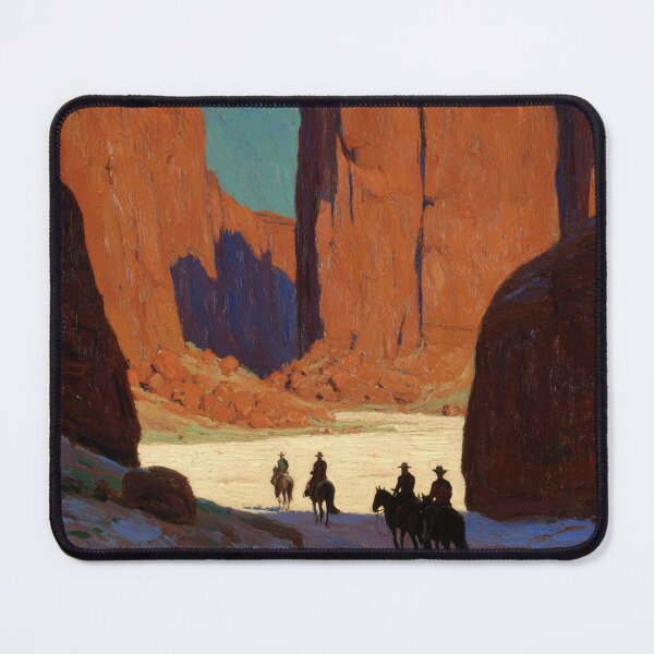Item preview, Cowboys Riding Through Canyon - Western Desert Landscape designed and sold by trajeado14.