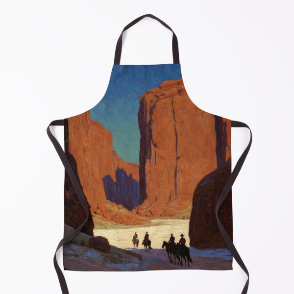 Item preview, Cowboys Riding Through Canyon - Western Desert Landscape designed and sold by trajeado14.