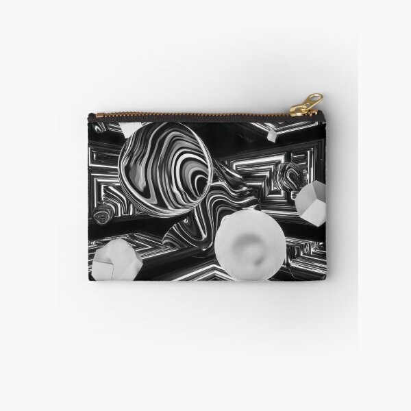 Item preview, Monochrome Abstract 3D Spheres – Futuristic Black and White Geometric Optical Illusion Art designed and sold by Grafititee.