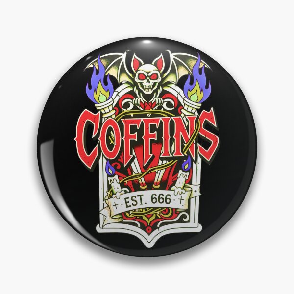Item preview, The Bat Skull Vintage Horror Flash designed and sold by CoffinsArt.