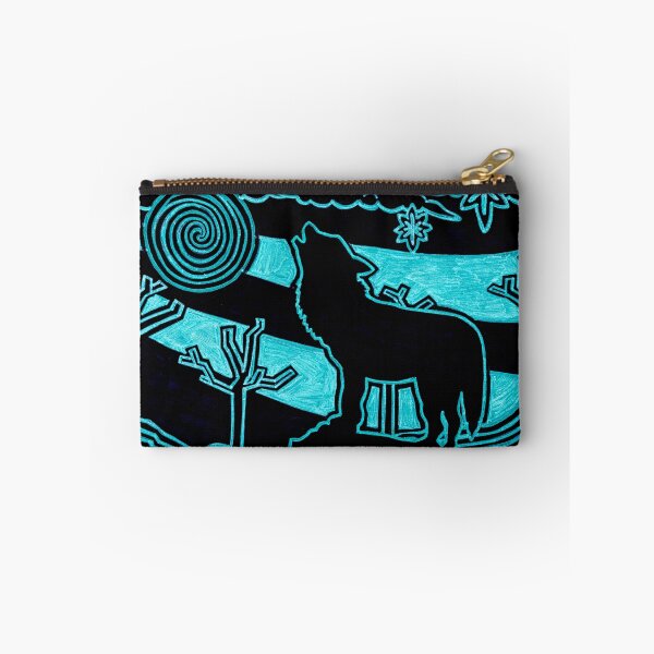 Item preview, Lunar Echo – Abstract Wolf Under Spiral Moon designed and sold by kenglishart.