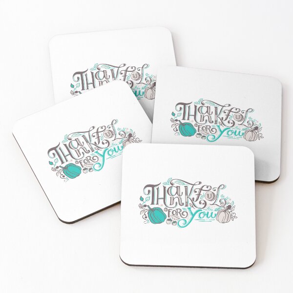 Item preview, Thankful for You - Decorative Quote with Turquoise Pumpkin Design designed and sold by wildwhimsical.